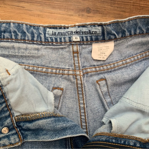 Vintage 90s Forrestel La Marca Del Vestire High Rise Tapered Jeans Size 8 Long - Picture 7 of 12